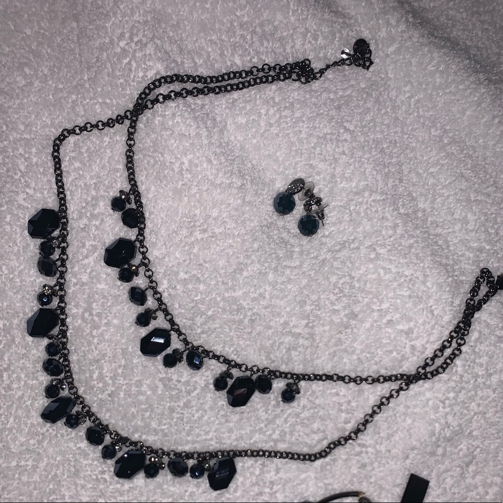 Vera Wang Navy Blue Jewelry Set